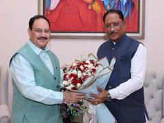 
      
      Chhattisgarh CM Vishnu Deo Sai meets Union Health Minister Nadda
      
      