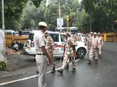 
      
      Security heightened outside Delhi’s Shah Auditorium
      
      