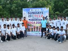 
      
      School children participate in 87th Fit India Sundays on Cycle
      
      