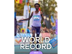 
      
      Ethiopia’s Yomif Kejelcha breaks half marathon world record
      
      