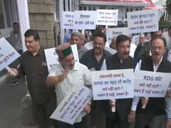 
      
      Congress stages protest over inflation outside Himachal Assembly
      
      