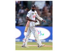 Sri Lanka spinner Prabath Jayasuriya reprimanded for damaging boundary wedge during Colombo Test