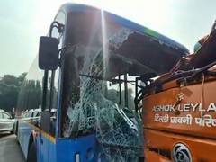 
      
      Truck collides with DTC bus in Delhi Cantonment
      
      