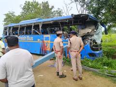 
      
      Telangana: 6 killed as private bus rams truck in Suryapet
      
      