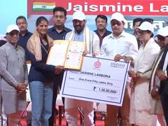 
      
      Haryana CM Nayab Saini felicitates CWG 2026 medallists
      
      