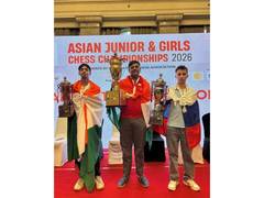 
      
      Mayank, Pratitee claim grand Asian double for India
      
      