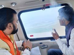
      
      Bihar CM Samrat Choudhary visits Gandak River
      
      