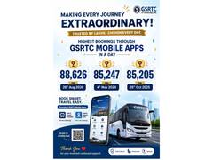 
      
      GSRTC records historic advance booking of 88,626 tickets in 1 day
      
      