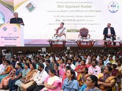 
      
      CEC Gyanesh Kumar interacts with Tamil Nadu BLOs
      
      