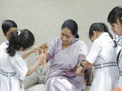 
      
      Delhi CM Rekha Gupta celebrates Raksha Bandhan with children
      
      