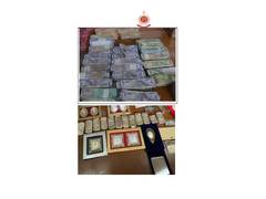 
      
      ED seizes Rs 12.20 cr jewellery, Rs 43.90 lakh cash
      
      