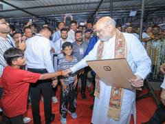 
      
      Gujarat: Union HM Amit Shah chairs Lok Darbar in Ghatlodia
      
      