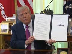 
      
      Trump signs order renaming Lake Ontario as 'Lake America'
      
      