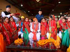 
      
      Uttarakhand CM Dhami witnesses historic Bagwal Mela at Maa Barahi
      
      