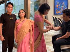 
      
      Sachin Tendulkar celebrates Raksha Bandhan with his 