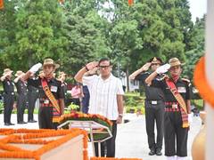 
      
      Assam CM visits Assam Regimental Centre in Shillong, pays tribute
      
      