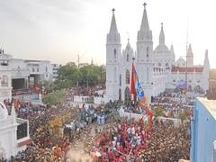 
      
      Velankanni Basilica annual fest begins with grand flag-hoisting
      
      