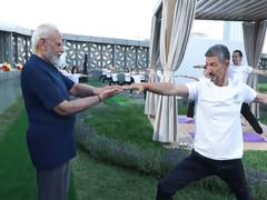 
      
      PM Modi attends yoga programme in Tashkent
      
      
