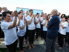 
      
      'Yoga diplomacy': PM Modi witnesses yoga session in Tashkent
      
      