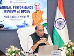
      
      Rajnath Singh conducts annual performance review of 16 DPSUs
      
      