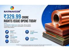 
      
      Ratnaveer Precision Engineering Rights Issue Opens Today 
      
      