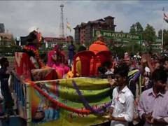 
      
      Devotees celebrate Janmashtami in Srinagar
      
      