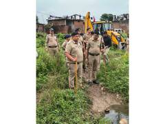 
      
      Illegal construction demolished in anti-encroachment drive in Sah
      
      