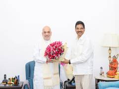 
      
      Odisha Governor Hari Babu meets Amit Shah
      
      