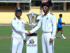
      
      Duleep Trophy: Kishan's unbeaten ton puts East Zone in command
      
      
