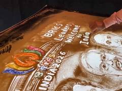 
      
      Odisha sand artist welcomes BRICS leaders to “incredible India”
      
      