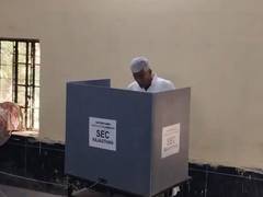 
      
      Gajendra Shekhawat casts vote in Rajasthan Civic Polls
      
      