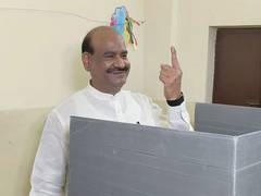 
      
      Lok Sabha Speaker Om Birla casts vote in Rajasthan civic polls
      
      