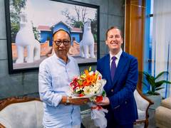 
      
      Sergio Gor meets Manipur CM, Governor Bhalla
      
      