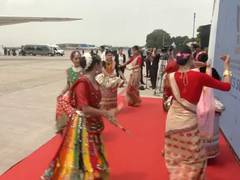 
      
      Xi Jinping receives a vibrant cultural welcome at Palam Airport
      
      
