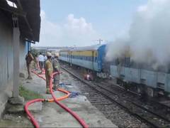 
      
      Fire breaks out in stationary train coach at Shikohabad railway s
      
      