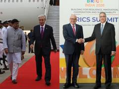 
      
      Tokayev, Al Zayani arrive in India for BRICS Summit
      
      
