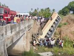 
      
      Tamil Nadu: Over 20 passengers feared trapped after bus falls
      
      