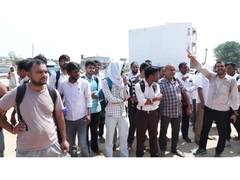 
      
      Rajasthan SET 2026: Candidates walk out from examination centre o
      
      