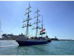 
      
      INS Sudarshini sets sail from Italy
      
      