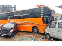 
      
      Telangana: Bus rams into hotel in Shamshabad; 1 dead
      
      