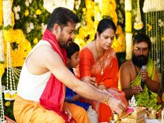 
      
      Telangana CM Revanth Reddy performs Ganapati Puja
      
      