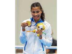 Indian Boxers Return Home After Record Asian Games Gold Haul