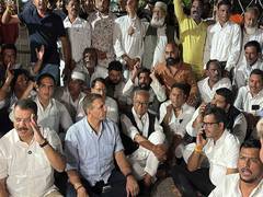 Congress protests in Bhopal over Rahul Gandhi's detention