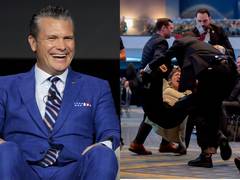 "Iran will never have nuclear weapon," says US War Secy Hegseth as he gets heckled by anti-war protestors