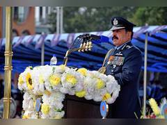 
      
      Indian air chief becomes first foreign service head to review...
      
      
