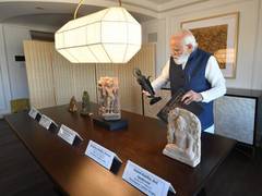 
      
      PM Modi to bring home 157 artefacts, antiquities from US
      
      