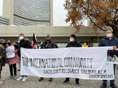 
      
      Afghans, Iranians hold protest against Taliban in front of...
      
      