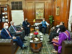 
      
      German security policy adviser meets EAM Jaishankar, FS Shringla 
      
      