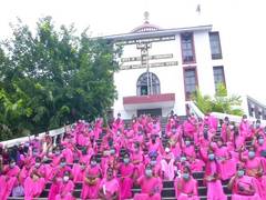 
      
      K'taka: ASHA workers' protest demanding PPE kits, salary hike...
      
      