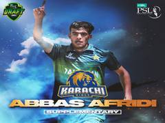 
      
      PSL 2021: Abbas Afridi included in Karachi Kings squad
      
      